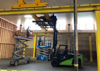 small overhead crane installation